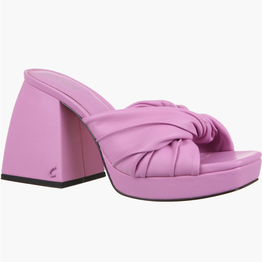 🆕 Circus NY by Sam Edelman Marianna Sandal Block Heels Barbie Pink‼️ NIB - Picture 13 of 15